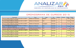 CRONOGRAMA DE CURSOS 2015