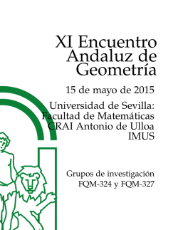 XI Encuentro Andaluz de Geometr´ıa - Imus