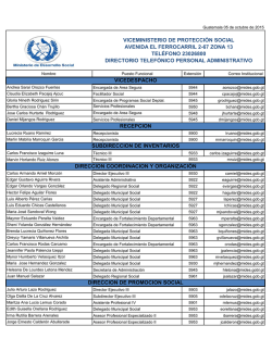 recepcion direccion coordinacion y organizaci&oacute;n direccion de