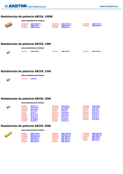 Resistencias de potencia ARCOL 100W Resistencias de