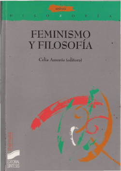 Amorós, Celia – Feminismo y Filosofía
