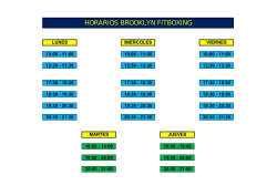 HORARIOS BROOKLYN FITBOXING