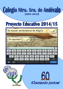 PROYECTO EDUCATIVO 2014 - Colegio Ntra. Sra. de Andévalo