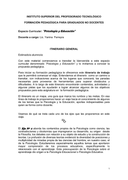 Psicología y Educación