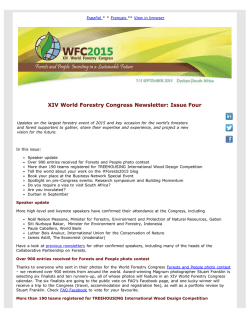 XIV World Forestry Congress - XIV Congreso Forestal Mundial