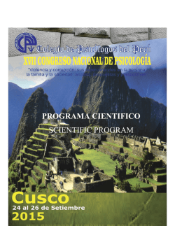 Programa Cientifico - Colegio de Psicólogos