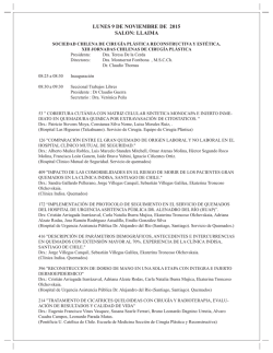 11 Programa PLASTICA - Sociedad de Cirujanos de Chile