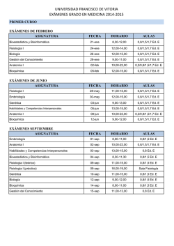 Examenes Medicina.xlsx - Ufv - Universidad Francisco de Vitoria