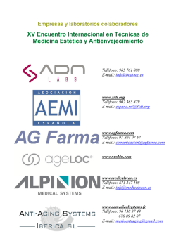 XV Encuentro Internacional en Técnicas de Medicina Estética y