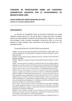 conclusiones comision de investigación