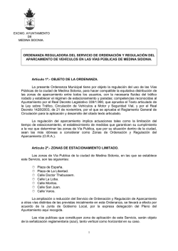 Servicios ORA - Ayuntamiento de Medina Sidonia