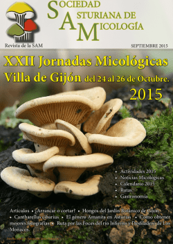 Revista SAM 2015 - de la Sociedad Asturiana de Micología