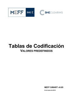 Tablas de Codificación