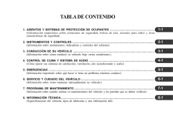 TABLA DE CONTENIDO