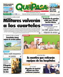 Militares volverán a los cuarteles