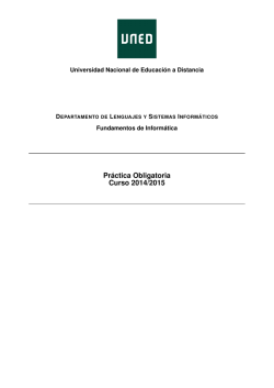 Pr´actica Obligatoria Curso 2014/2015