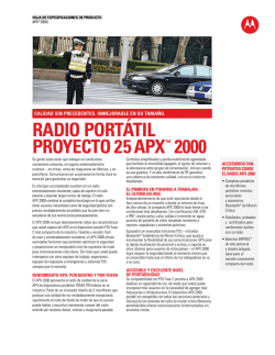 RADIO PORTÁTIL PROYECTO 25 APX™ 2000