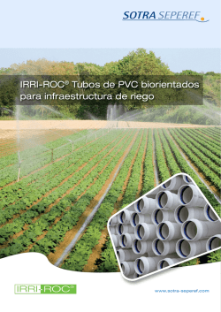 IRRI-ROC® Tubos de PVC biorientados para - Sotra