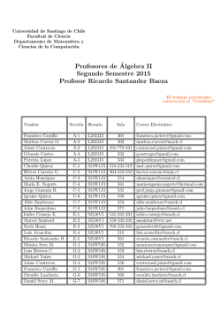 Profesores de´Algebra II Segundo Semestre 2015 Profesor Ricardo