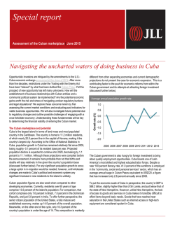 Assessment of the Cuban Marketplace
