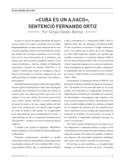 Cuba es un ajiaco», sentenció Fernando Ortiz