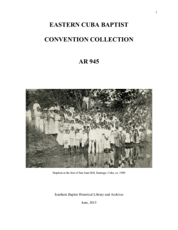eastern cuba baptist convention collection ar 945