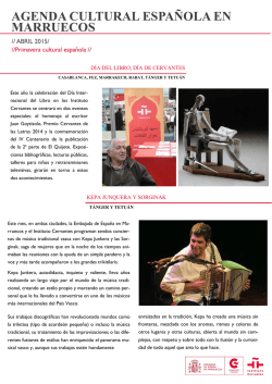AGENDA CULTURAL ESPAÑOLA EN MARRUECOS