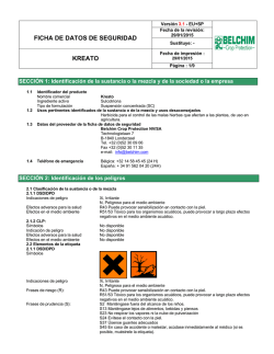 FICHA DE DATOS DE SEGURIDAD KREATO