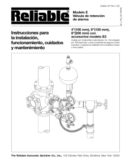 Instrucciones para la instalación, funcionamiento, cuidados y