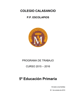 5º Ed. Primaria - Colegio Calasancio