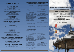 Programa del Concierto - Diputación de Guadalajara