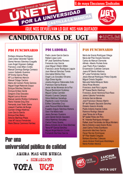 CANDIDATURAS UGT UCLM - Las noticias de Cuenca