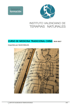 CURSO DE MEDICINA TRADICIONAL CHINA 2015-2017