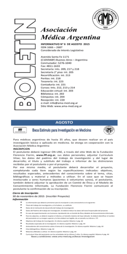 agosto - Asociación Médica Argentina