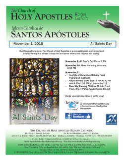 HOLY APOSTLES SANTOS APÓSTOLES
