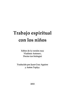 Trabajo espiritual con los niños