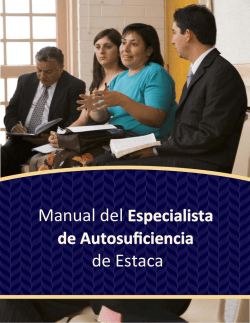 manual para el Especialista de Autosuficiencia