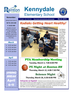Principal`s Newsletter - Kennydale Elementary PTA
