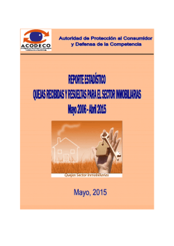Reporte 04 Estadístico Quejas de Inmobiliarias Mayo 06