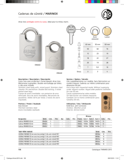 Cadenas de sûreté / MARINOX