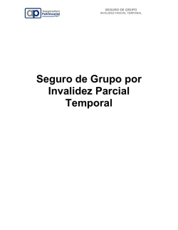 CG Invalidez Parcial Temporal - Condiciones Generales Vida Grupo