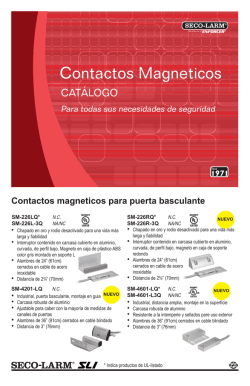 Catálogo de la Contactos magnéticos en Español - Seco-Larm