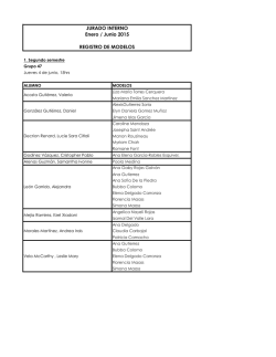 JURADO INTERNO Enero / Junio 2015 REGISTRO DE