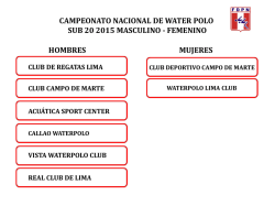 Fixture Clausura Sub 20 De Waterpolo