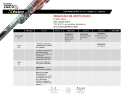 PROGRAMA DE ACTIVIDADES