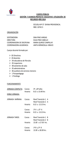 cuenta pública gestión y avances proyecto educativo utilización de