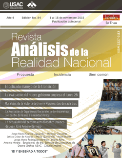 El delicado manejo de la transici&oacute;n - IPNUSAC