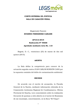 CORTE SUPREMA DE JUSTICIA SALA DE CASACIÓN PENAL