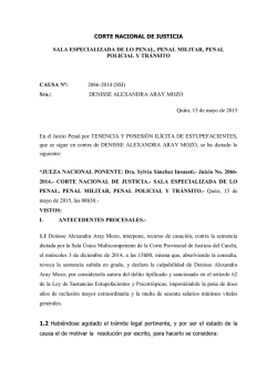 corte nacional de justicia sala especializada de lo penal, penal