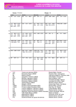 Curso: 1&ordm; E.S.O. Grupo: 1A TUT Tutor&iacute;a con alumnos (ESO) Rom&aacute;n